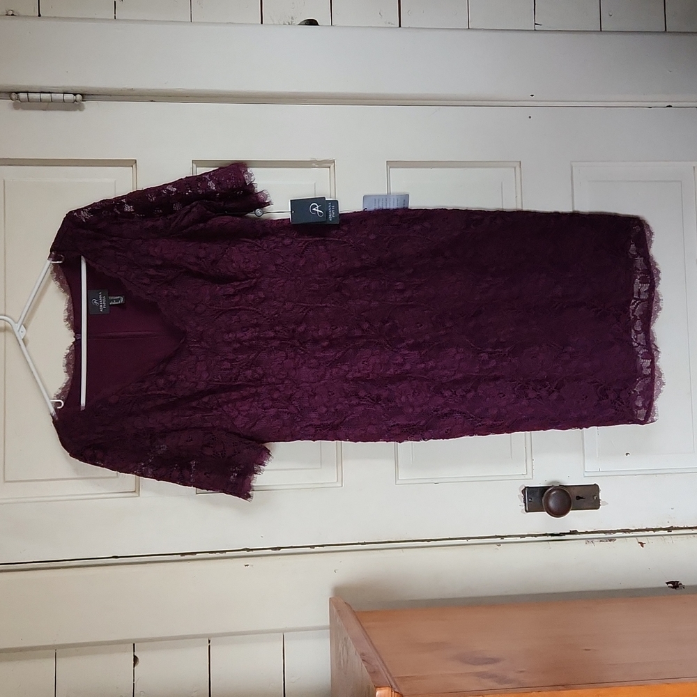 NWT V-neck lace dress by Adrianna Papell